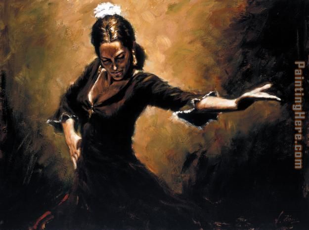 Gitana painting - Flamenco Dancer Gitana art painting